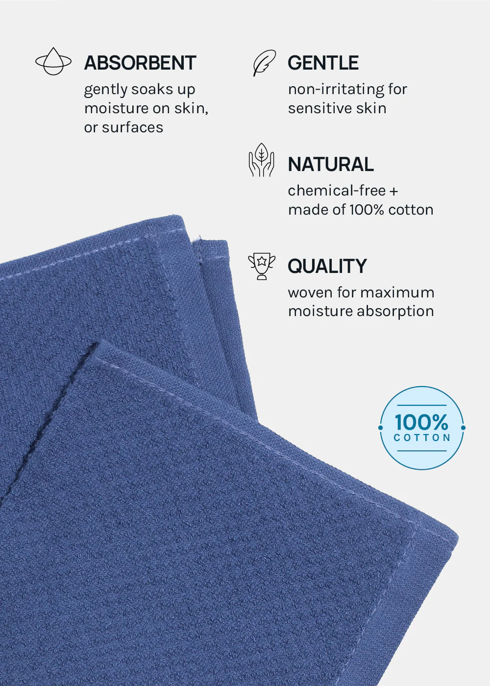 100% Cotton Washcloth Towel - Image 3