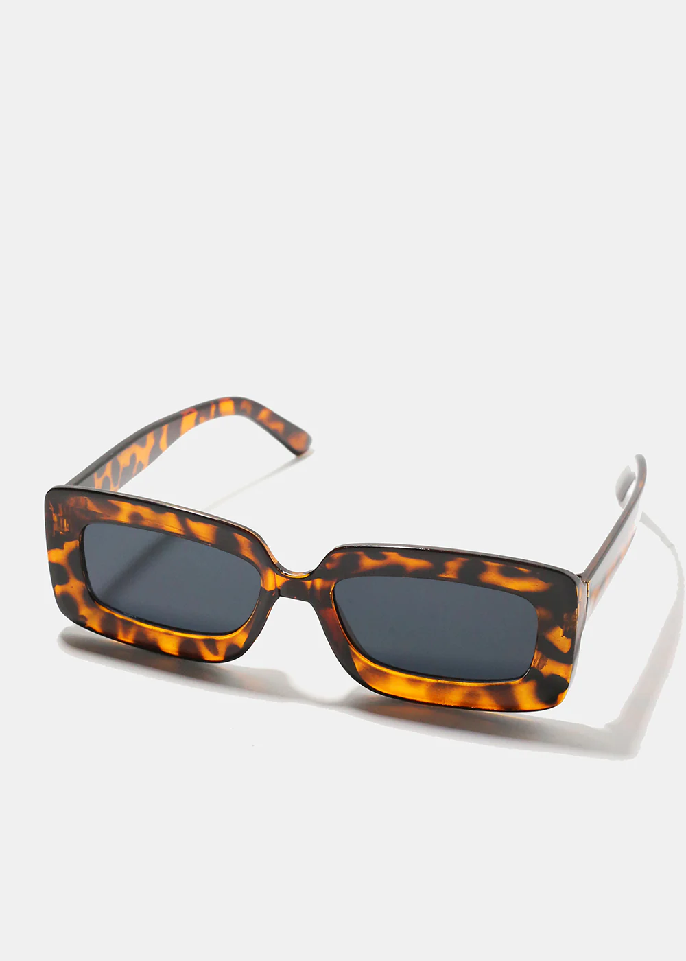 A+ Cheetah Print Rectangular Framed Retro Sunglasses - Image 3
