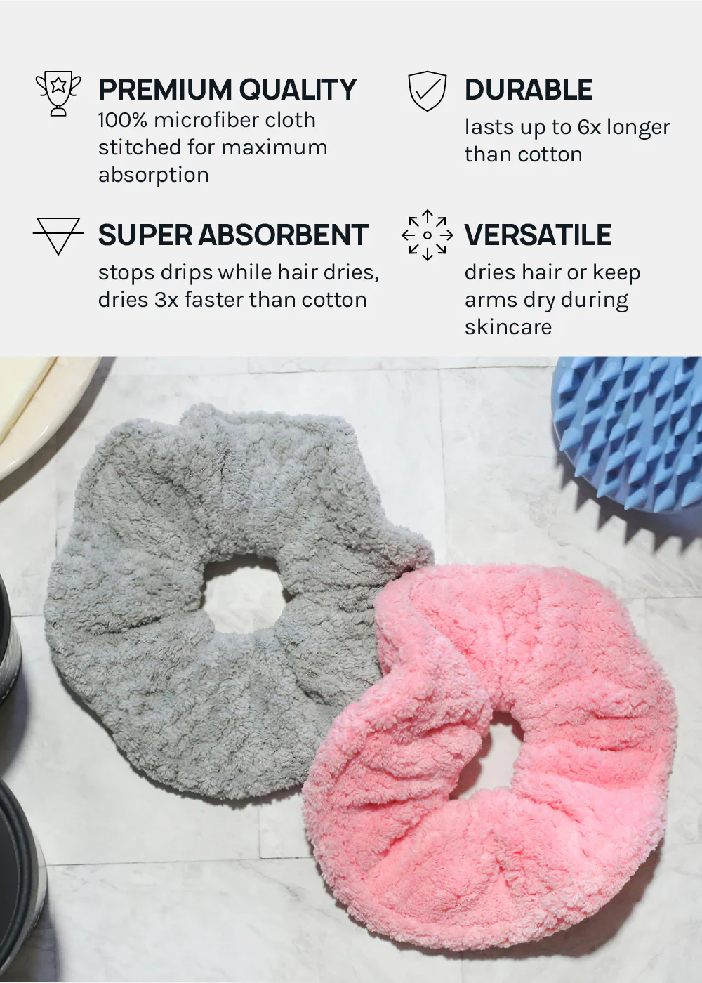 A+ Microfiber Hair Towel Scrunchie - Image 5