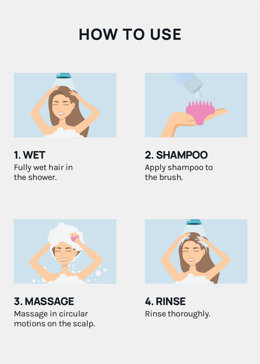 A+ Shampoo Scalp Massager Brush- Hair Oiling - Image 6