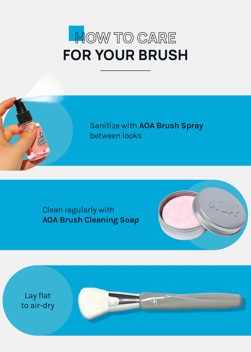 a2o Lab Blush + Bronzer Powder Brush - Image 6