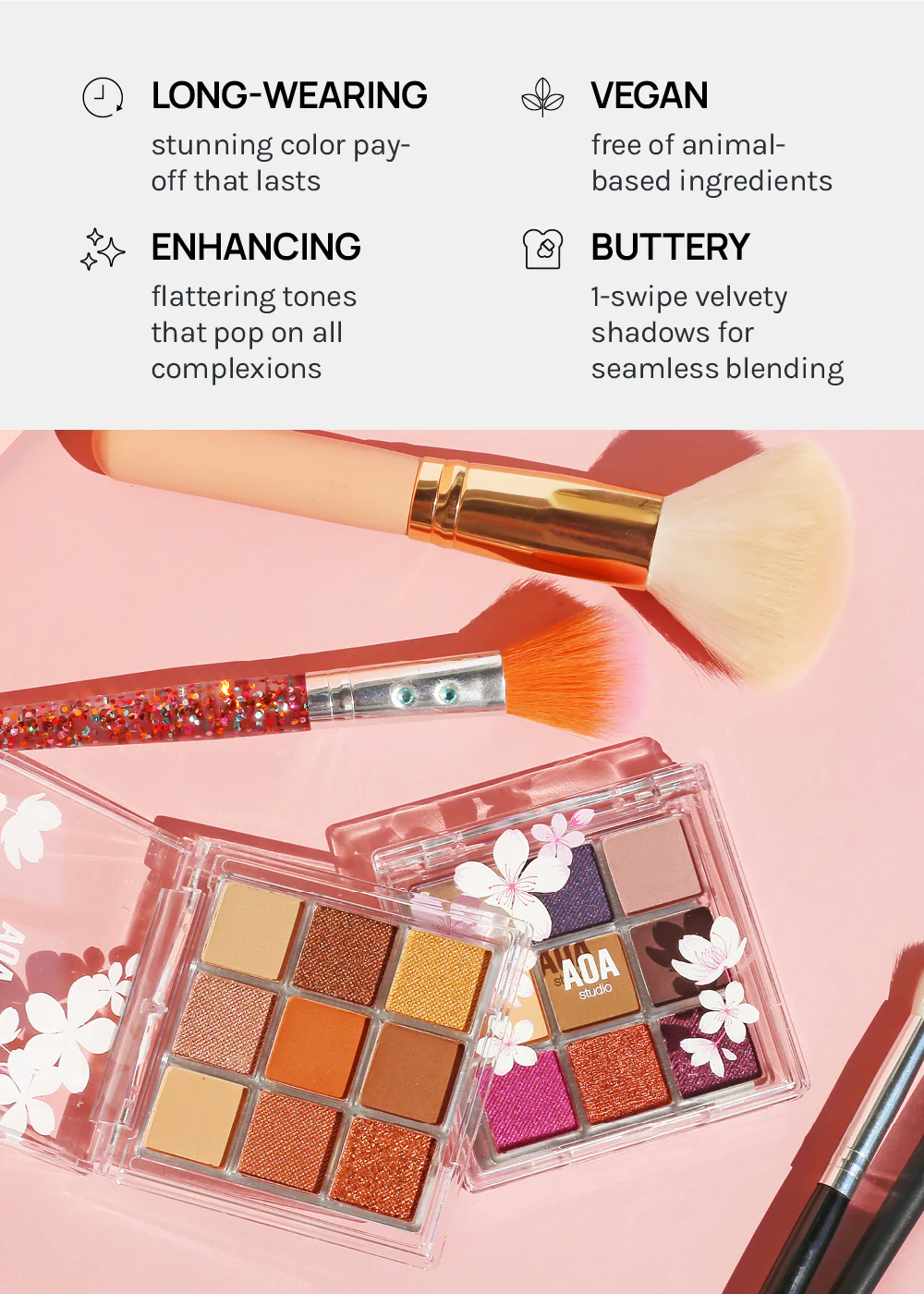 AOA Cherry Blossom 9-Color Eyeshadow Palettes - Image 4