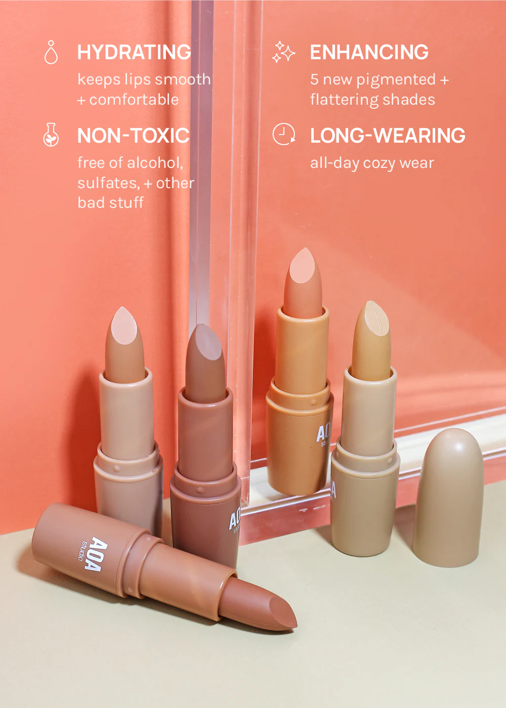 AOA Dreamy Lipstick - 5 New Shades - Image 5