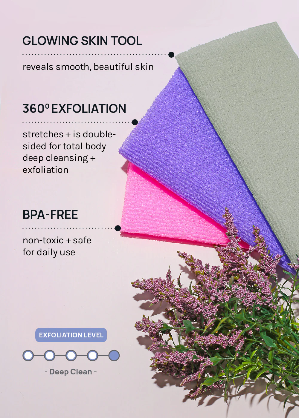 AOA Exfoliating Bath Cloth - Image 5