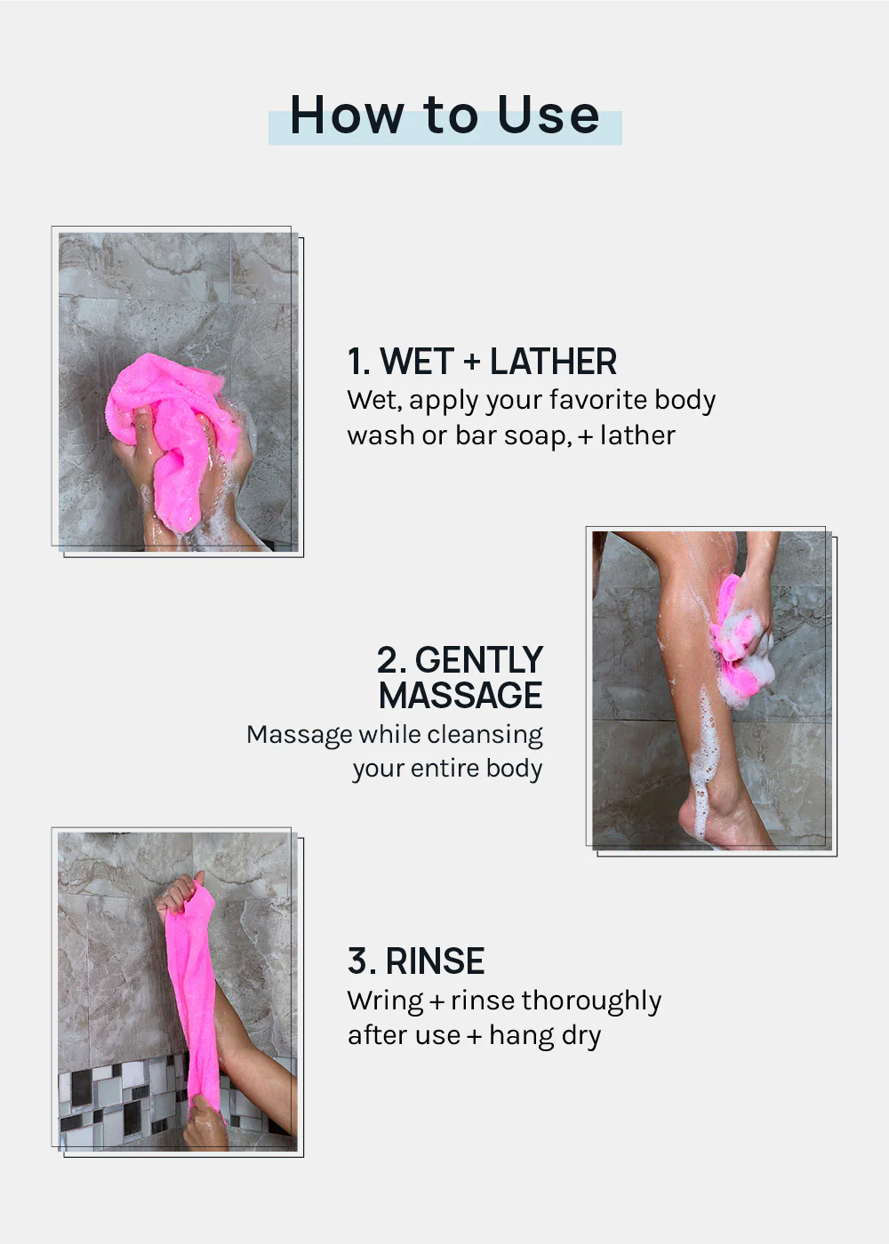 AOA Exfoliating Bath Cloth - Image 6