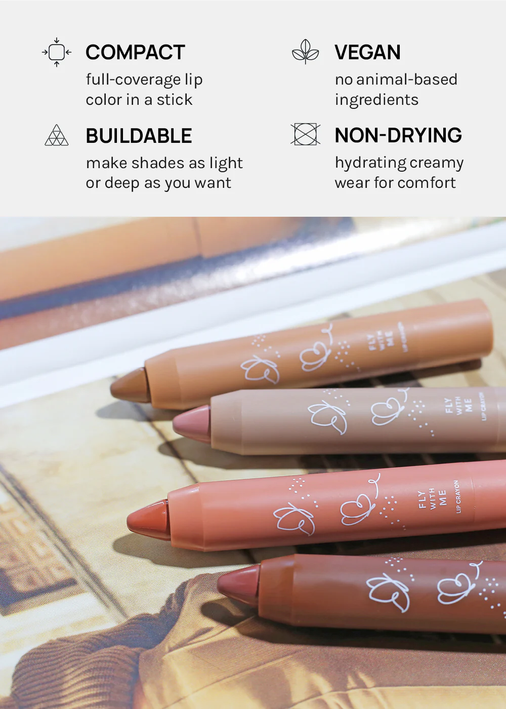 AOA Fly with Me Lip Crayons - Image 5