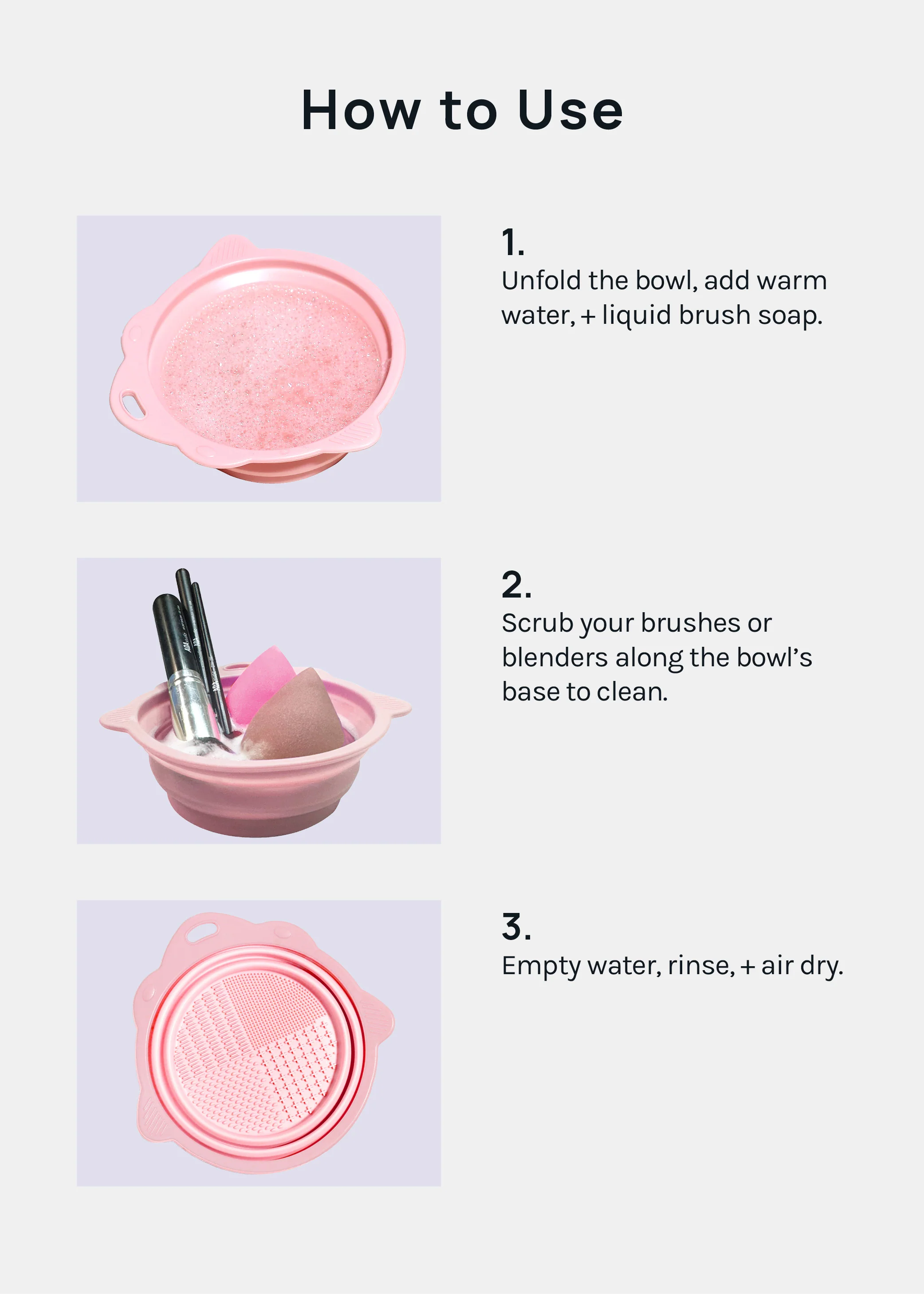 AOA Foldable Silicone Brush Cleaning Bowl - Image 5