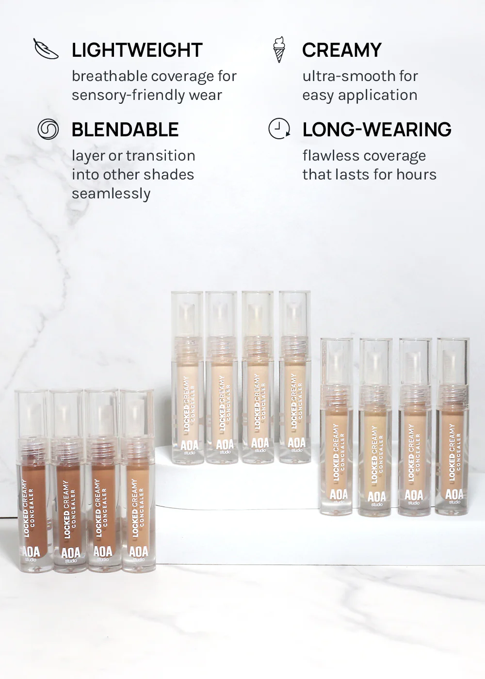 AOA Locked Creamy Concealer - Image 5
