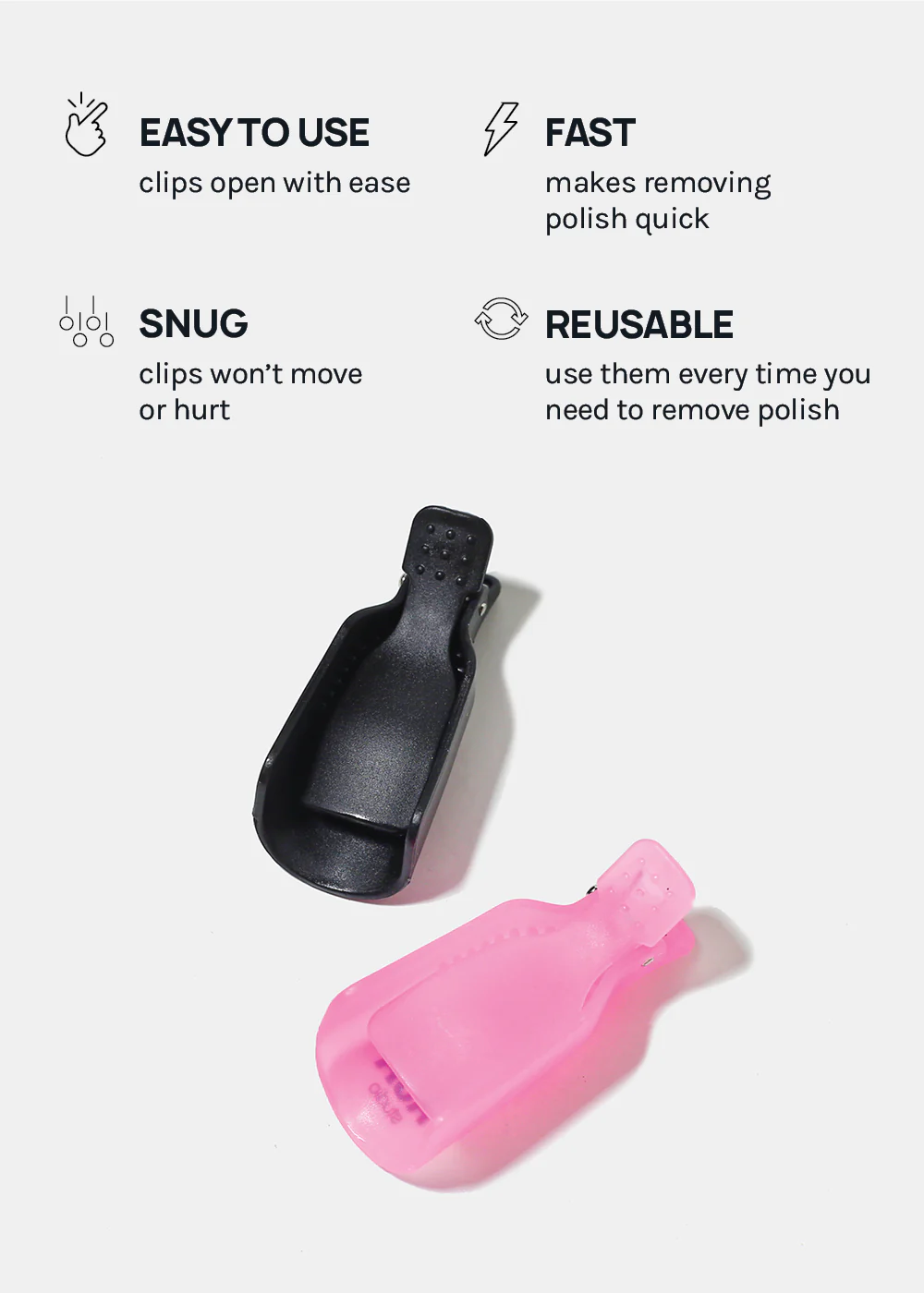 AOA Soak Off Nail Polish Remover Clips (5 pcs) - Image 5