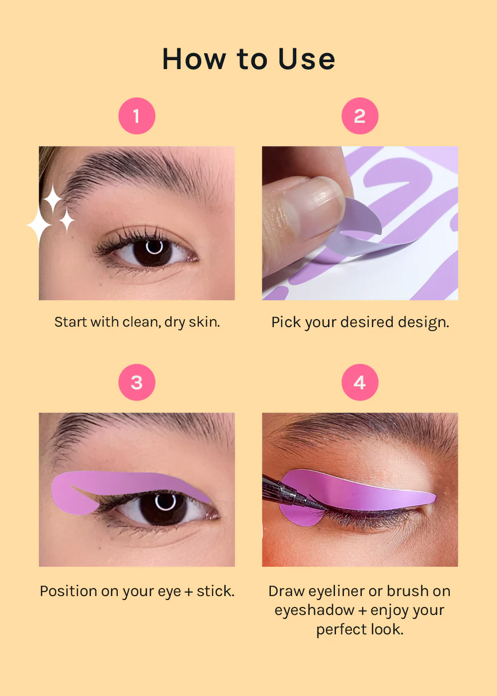 AOA Perfect Winged Eyeliner Sticker Templates - Image 6