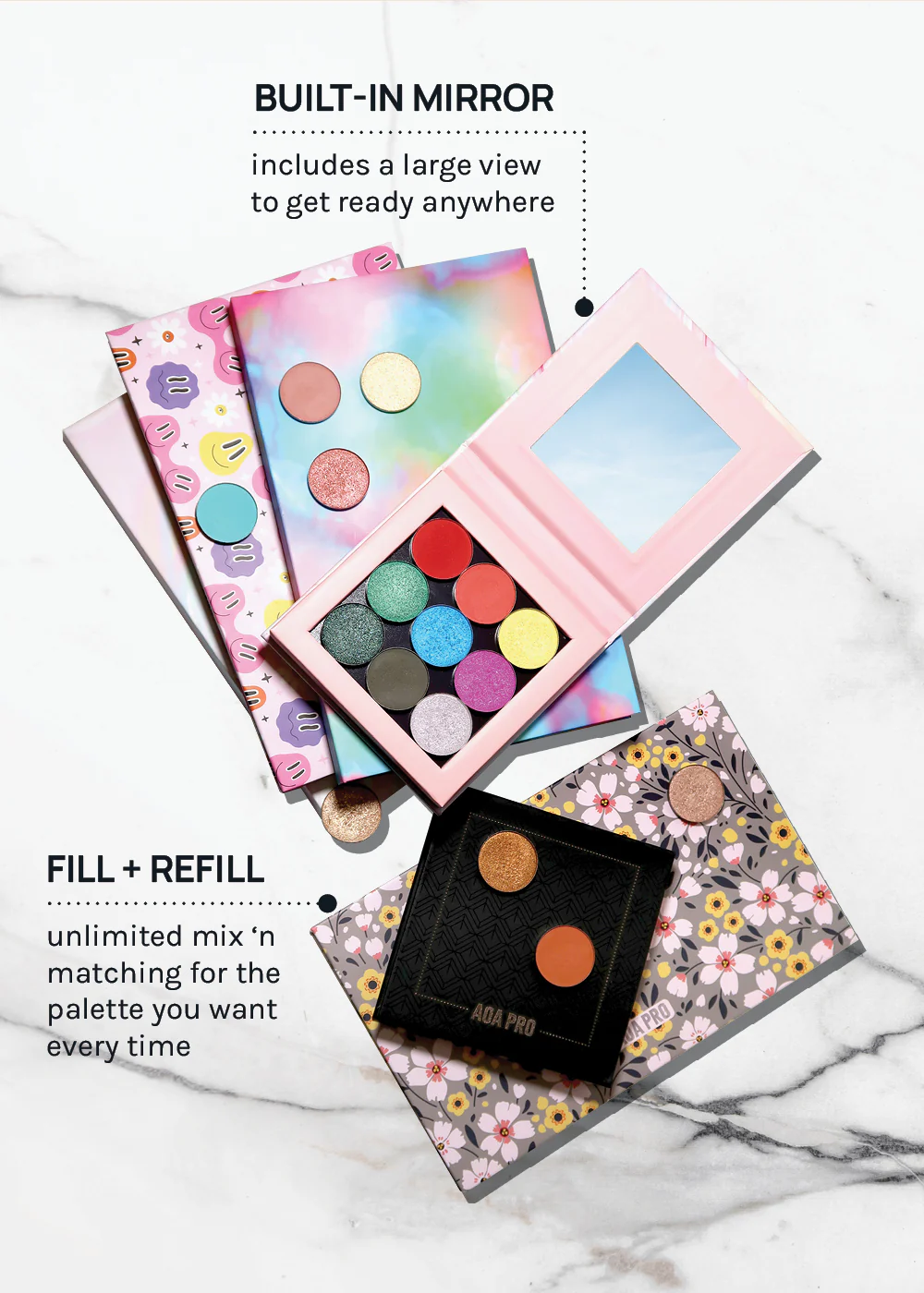AOA Pro Magnetic Eyeshadow Palette - Black Small - Image 5