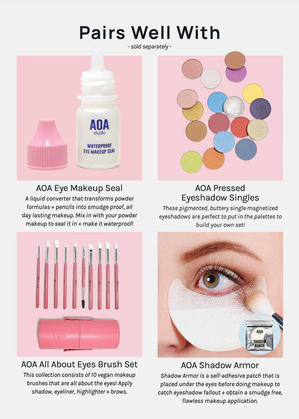 AOA Pro Magnetic Eyeshadow Palette - Smiley Large - Image 7