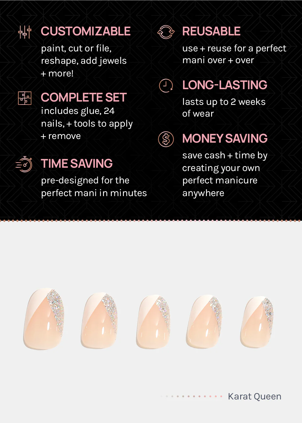 AOA Pro Press-On Nails: Karat Queen - Image 4