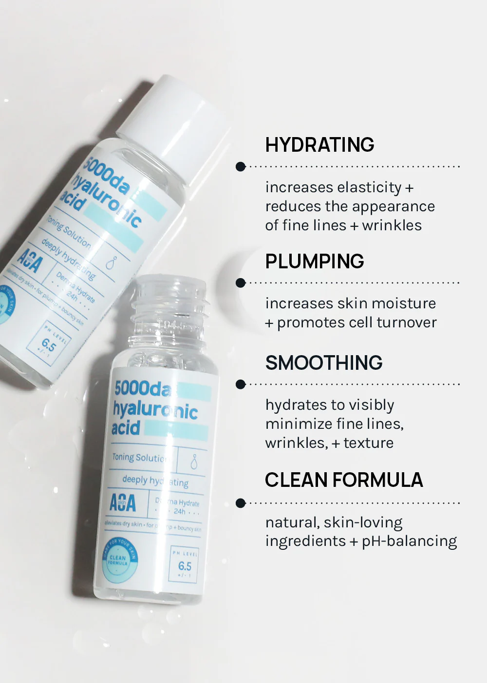AOA Skin 5000da Hyaluronic Acid Toner 20ml - Image 4