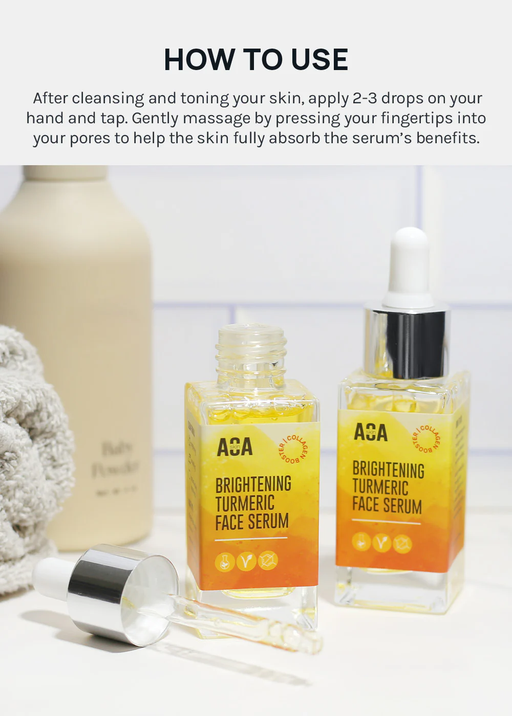 AOA Skin Brightening Turmeric Face Serum - Image 6