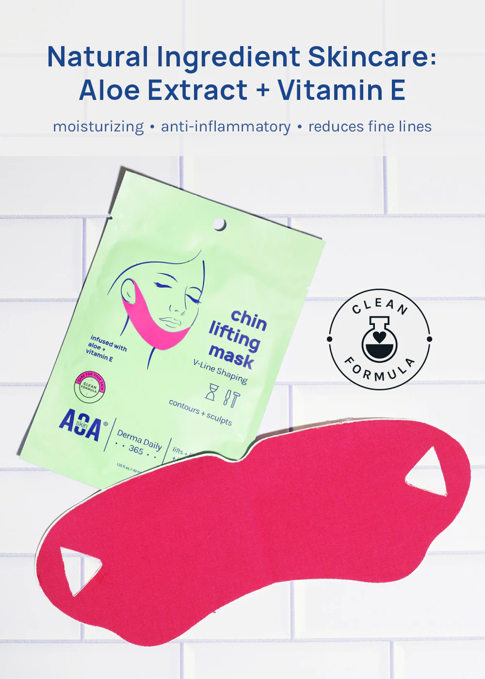 AOA Skin Chin Lifting Mask for V-Line Shaping – Aloe + Vitamin E - Image 3