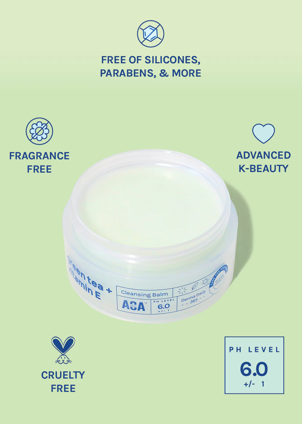 AOA Skin Green Tea + Vitamin E Cleansing Balm - Image 3