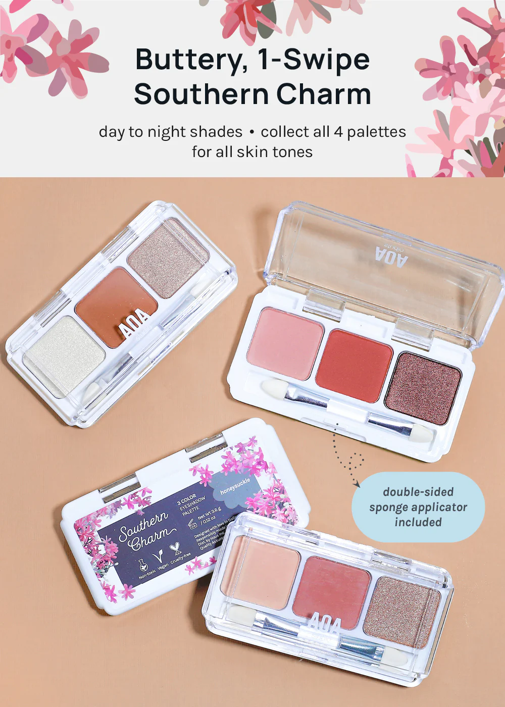 AOA Southern Charm 3 Color Eyeshadow Palettes - Image 3