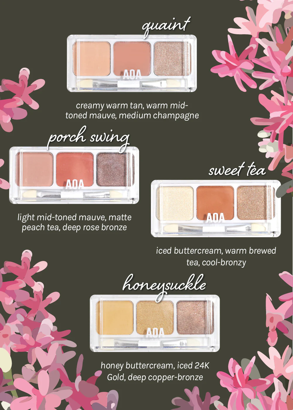 AOA Southern Charm 3 Color Eyeshadow Palettes - Image 6