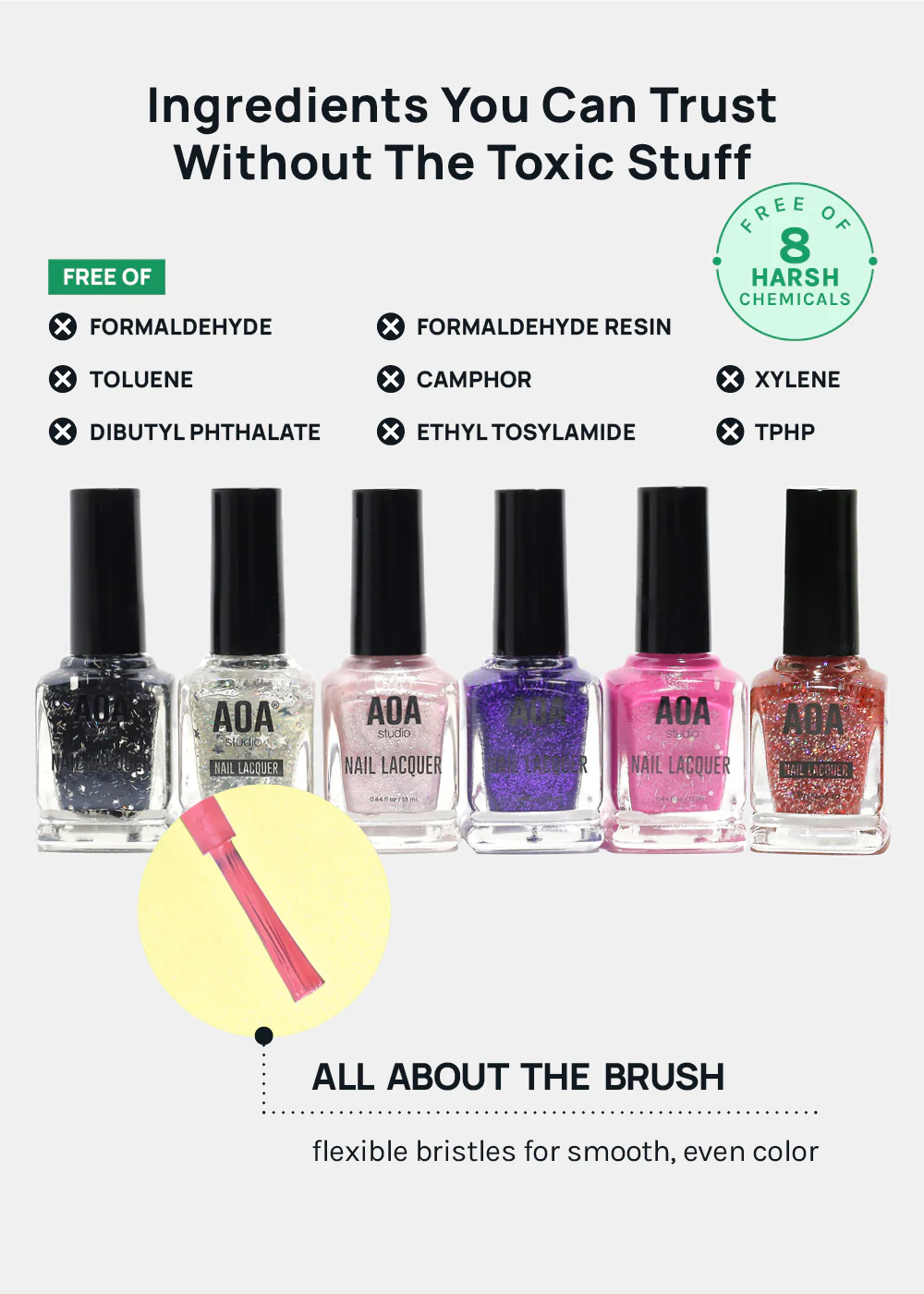 AOA Studio Nail Polish - Glitters - Image 4