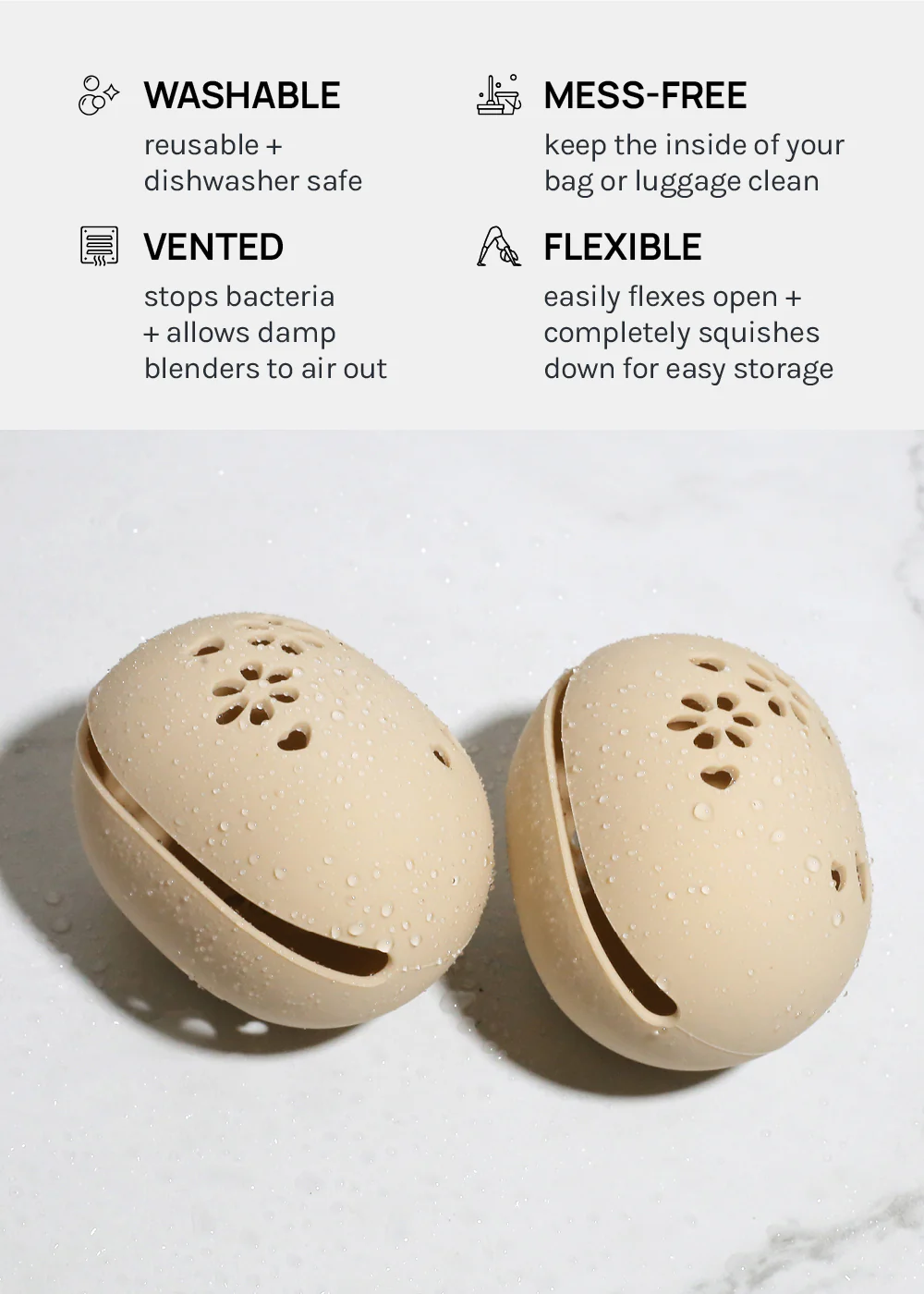 AOA Travel Silicone Makeup Blender Case - Image 4