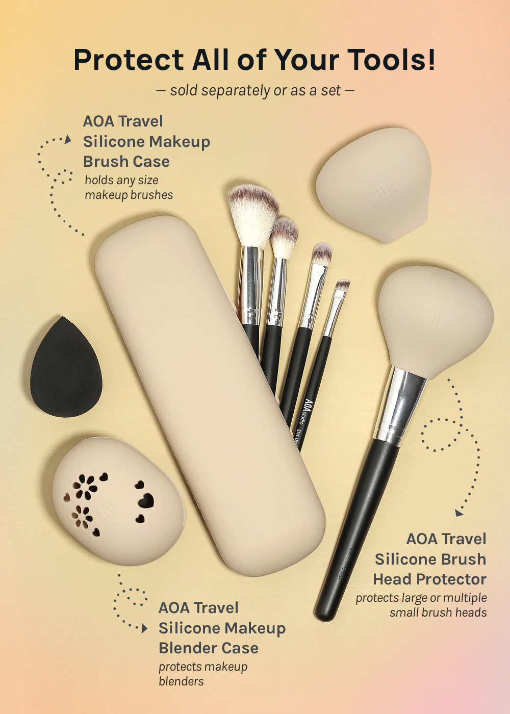 AOA Travel Silicone Makeup Blender Case - Image 6