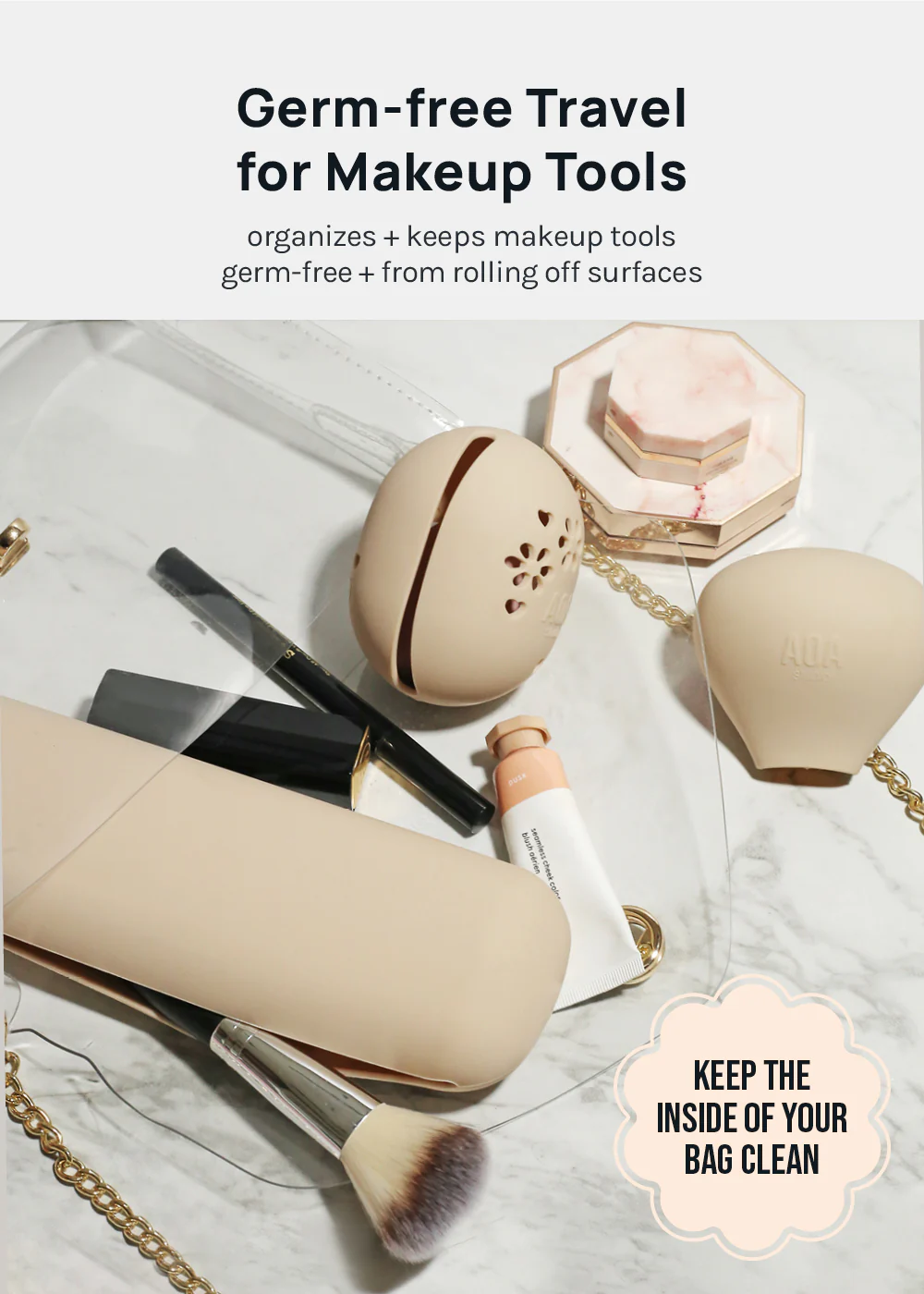 AOA Travel Silicone Makeup Tool Cover Set - Image 3