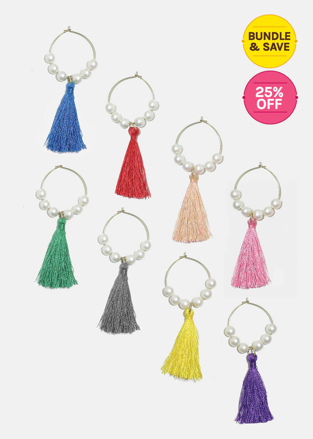 Beaded Tassel Wine Glass Marker Charms - Image 3