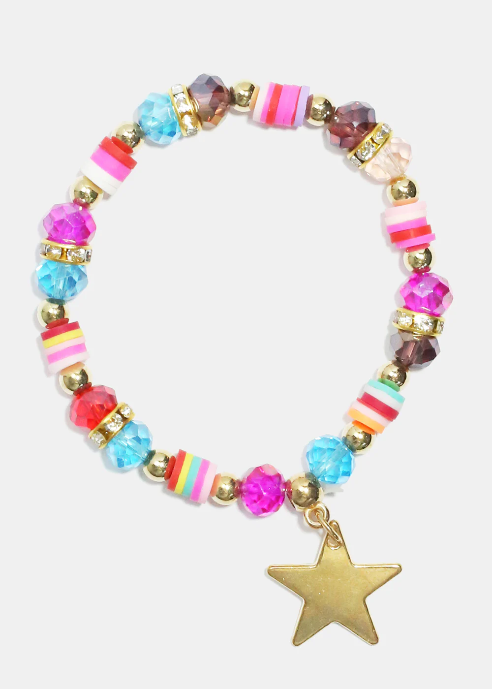 Colorful Beaded Festival Charm Bracelet - Image 3