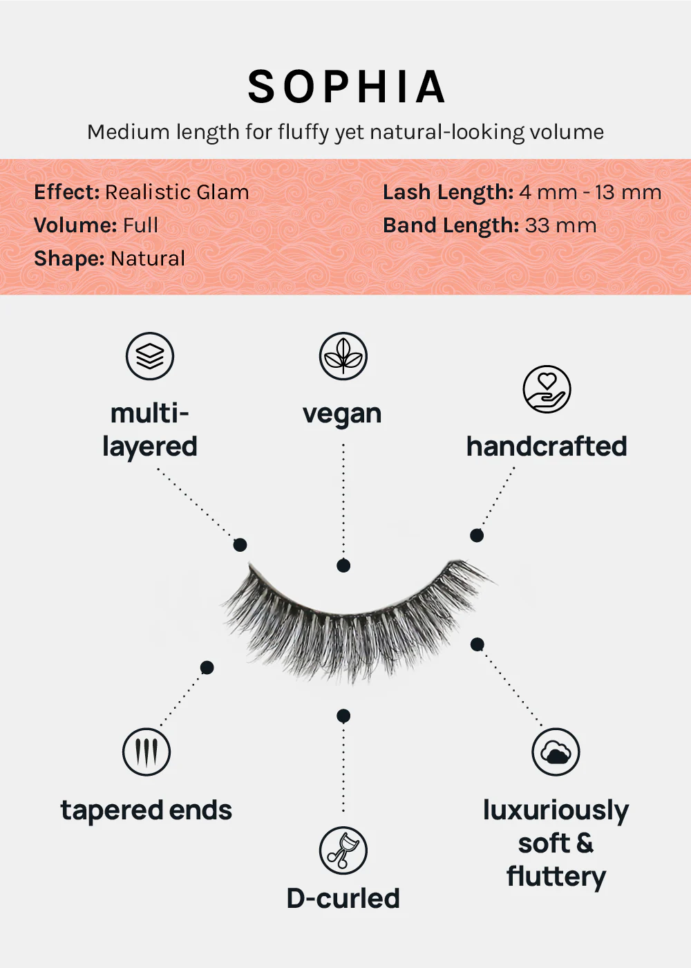 D-LUX Curl Premium Faux Mink Lashes - Sophia - Image 4