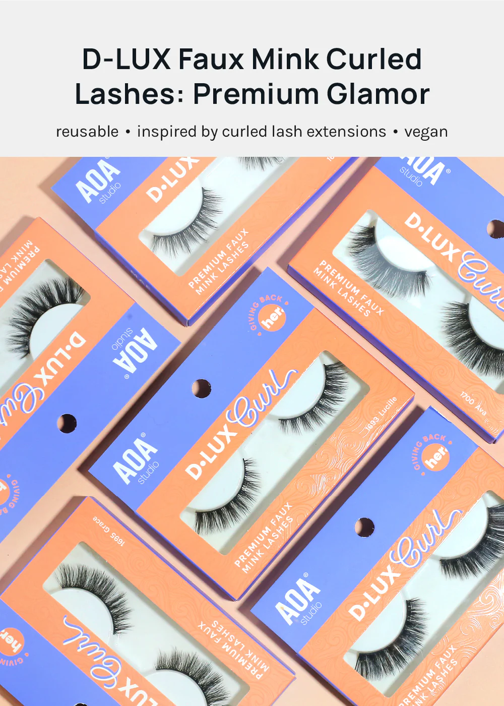 D-LUX Curl Premium Faux Mink Lashes - Sophia - Image 5