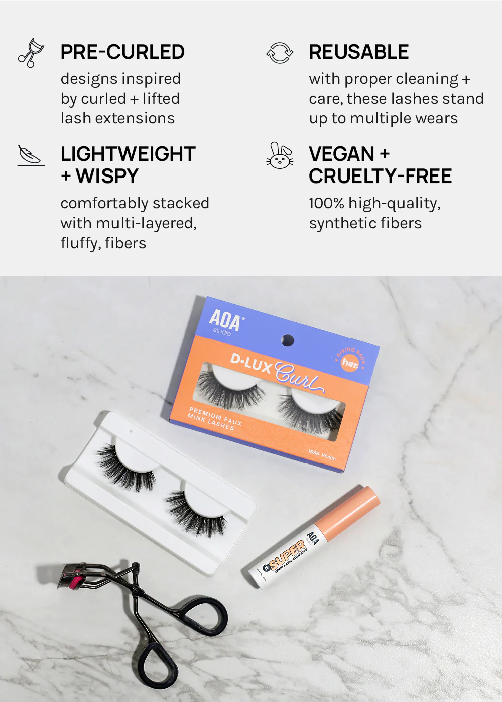 D-LUX Curl Premium Faux Mink Lashes - Sophia - Image 7