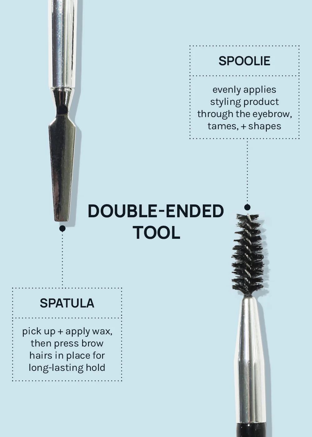 AOA Dual Brow Multi-Tool Spoolie + Spatula - Image 3