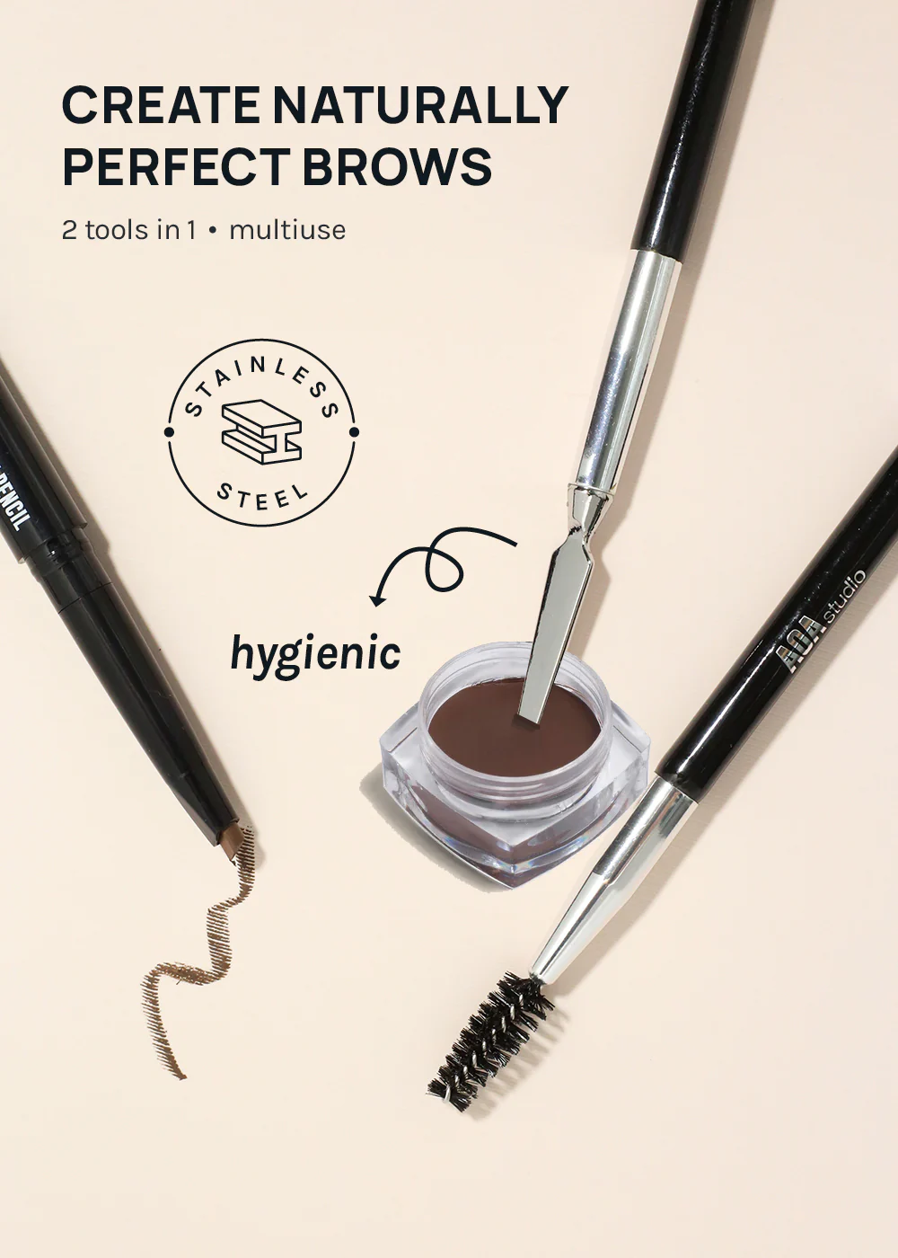 AOA Dual Brow Multi-Tool Spoolie + Spatula - Image 4
