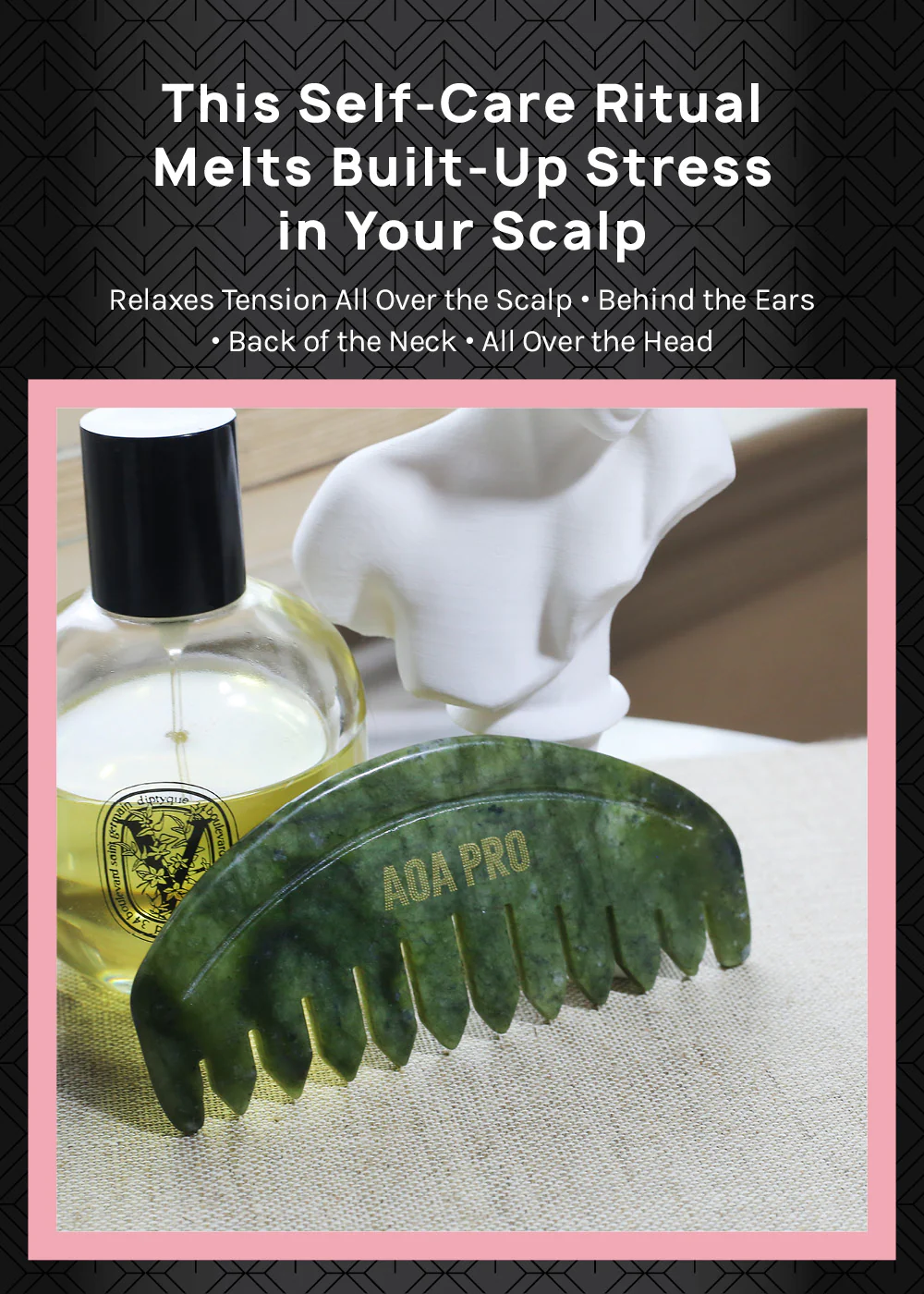 Jade Scalp Massaging Gua Sha Comb - Image 3