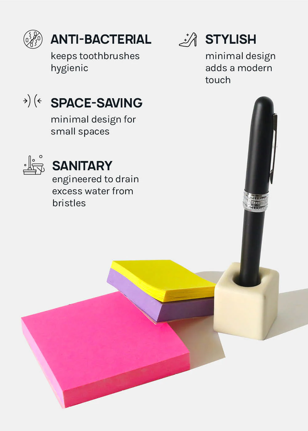 Official Key Items Square Ceramic Toothbrush Stand - Image 4