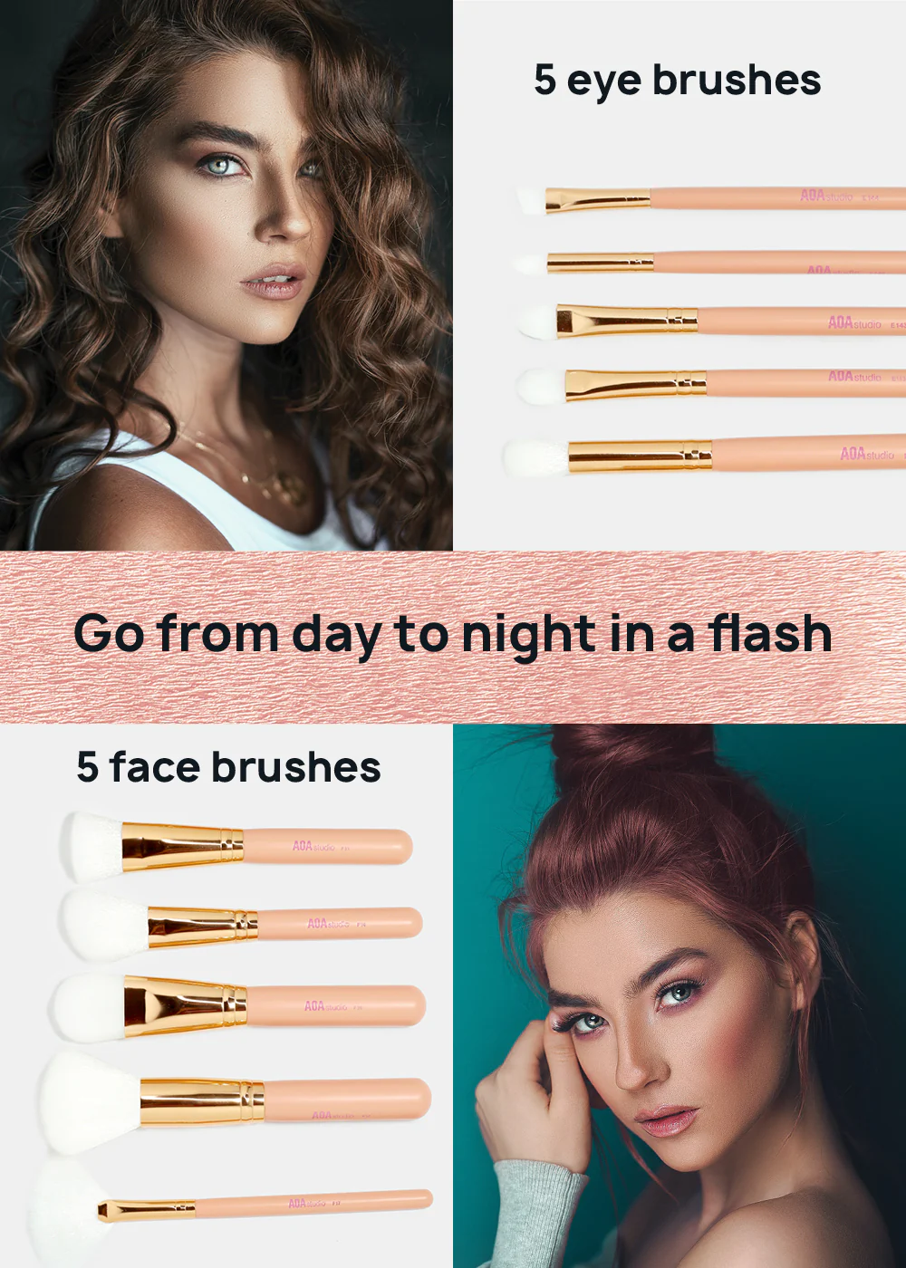 Paw Paw Rose Gold Brush Set - Image 4