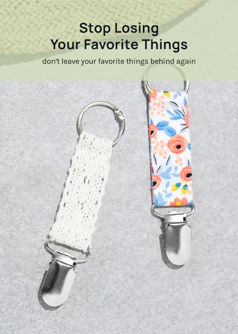 Official Key Items Grosgrain Travel Hat Clips - Image 3