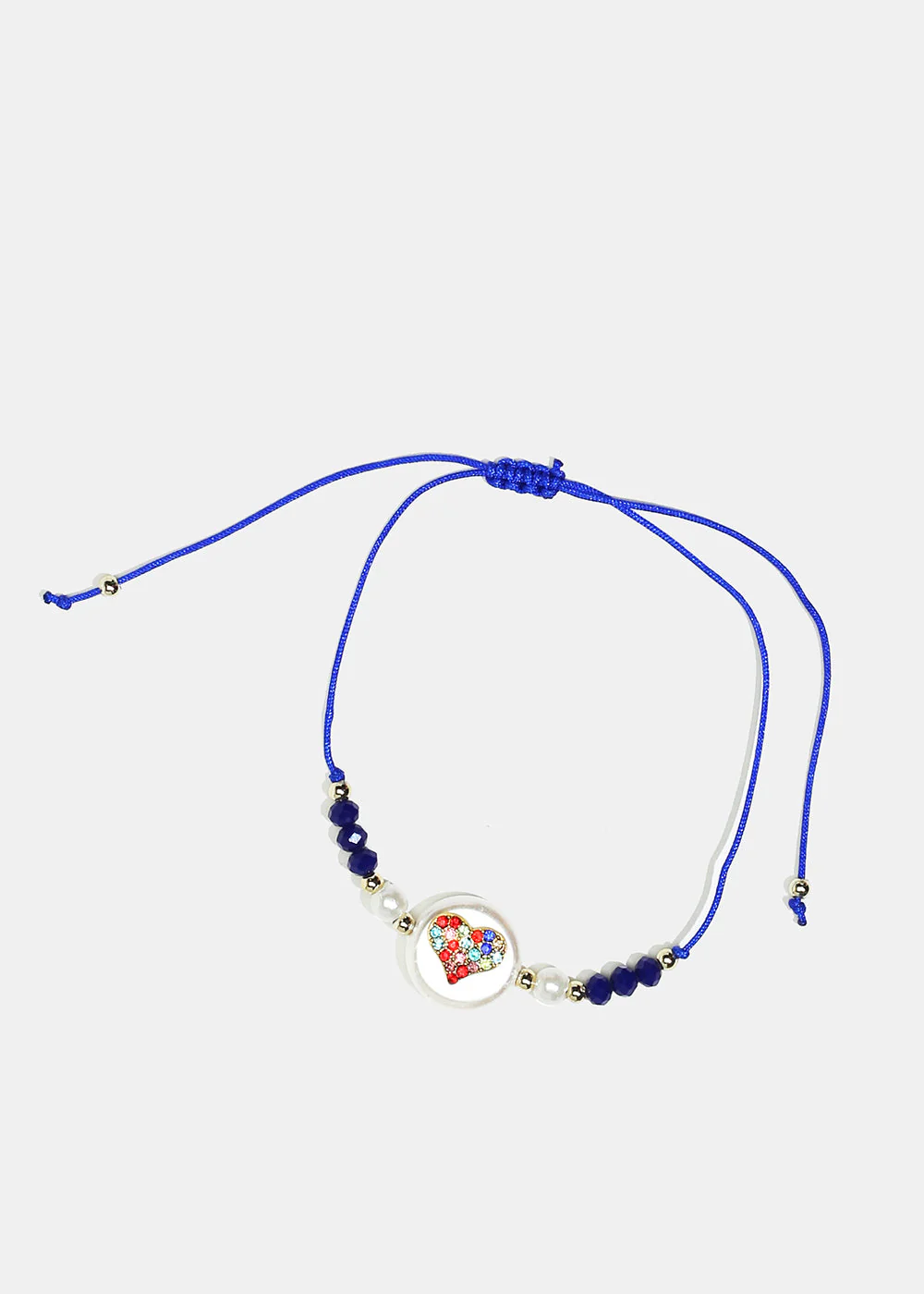 Rhinestone Heart Drawstring Bracelet - Image 4